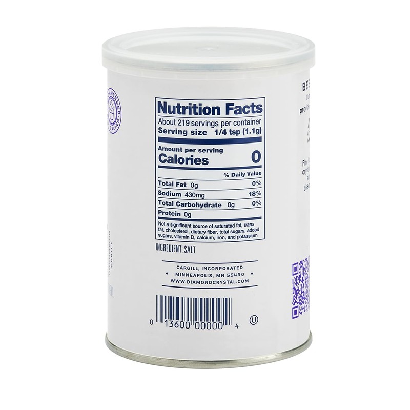 Diamond Crystal Baking Salt, Fine Kosher Salt, No Additives, Great