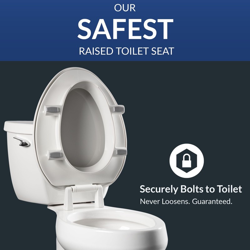 Bemis Assurance 3" Raised Toilet Seat for Seniors, Made in