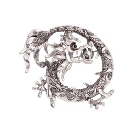 ulricar Classic flying dragon temperament jewelry enamel badge men and women gift mouth with jewelry suit shirt pin lapel brooch gift