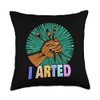 I Arted - Artist Pencil Funny Painter Quote Throw Pillow