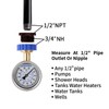MEASUREMAN 2-1/2" Water Pressure Gauge Kit 6 Parts Kit, Lead-Free