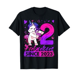 2 Year Old Unicorn Gifts For Girls 2nd Birthday Girl Party T-Shirt