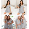 SWOMOG Pj Set Women Button Up Sleepwear Short Sleeve Nightwear