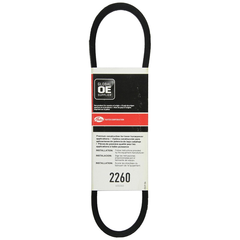 Gates 2260 Truflex FHP Low Horse-Power V-Belt, Black