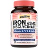 Vitalibre Iron Supplement for Women and Men, Iron Bisglycinate, 65mg