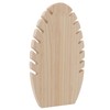 Jewelry Display Stand Freestanding Wooden Hand Made Flame Leaf Shape