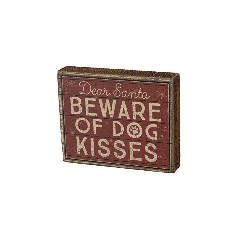 Primitives by Kathy Rustic Box Sign - Dear Santa Beware