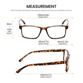 Calabria Blue Light Blocking Reading Glasses +0.75 Tortoise Havana Men Women Computer Readers Trendy Durable Modern Eyeglass