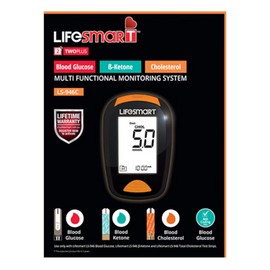 LifeSmart Multi Functional Monitor for Blood Glucose Ketone & Cholesterol