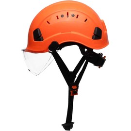 SMASYS Safety Pink Hard Hat with Visor Ear Muffs- Adjustable ABS Helmet for Construction Head Protection Hearing (O-Clear Visor)