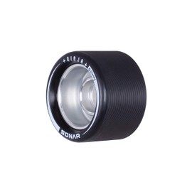 Riedell Sonar Wheels - Ninja - Speed Roller Skate Wheels - 4 Pack of 62mm x 43mm 94A Wheels | Black