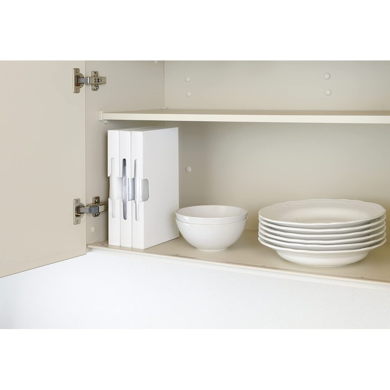 Richell Totono N Plastic Bag Storage Case for Drawers, White,