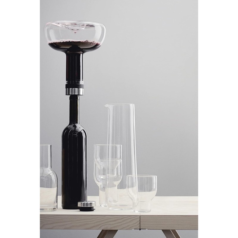 MENU Wine Breather Deluxe – Glass Wine Decanter with Aerator