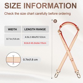 KOMHPS Leather Replacement Bags Strap Crossbody Shoulder Strap for Speedy Women