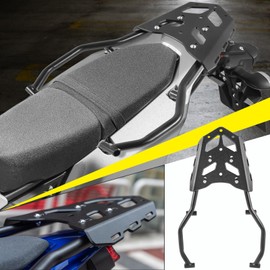 TAZGANTAX Motorcycle Rear Luggage Rack Support Shelf Compatible with Y-amaha Tenere 700 Tenere700 2018 2019 2020 2021 2022 2023 2024 Black Cargo Carrier Support Solo Seat Shelf