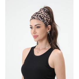 Boyiexin Upgrade 28 Inch Long Hair Weave Sleeve for Locs & Knotless Braids, Stretchy Wig Cap with Elastic Band, Breathable Mesh Hairnet for Crochet Bun Dreadlocks (Leopard)