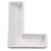 Ivy Lane Design Ceramic Love Letter Dish, Letter L, White