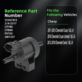 Ricmjend 55567453 Emission Vapor Canister Purge Valve Solenoid Compatible with Chevy Cruze 2011-2016 & Chevy Sonic 2012-2018 Replaces# 214-2317 2142317 CP780 CP869 PV703