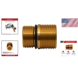 Unbranded Gold Anodized Aluminum Water Outlet Fitting M20 to M22 for Pressure Washer Pumps