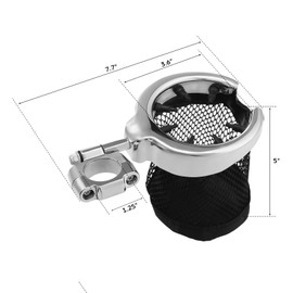 XMT-MOTO Universal Motorcycle 1.25" Handlebar Mount Drink Cup Holder Fit For Harley