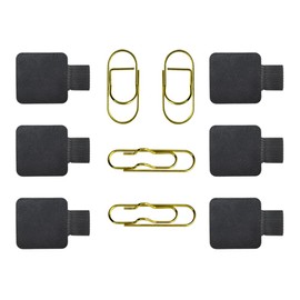 XIWUMOER 10 Pieces Pen Loop Holder,Self Adhesive Pen Holder,Stainless Steel Pen Holder,Pen Clips,Pencil Elastic Loop Designed for Notebooks,Journals,Calendars,Planners,Tablet Case for School, Office