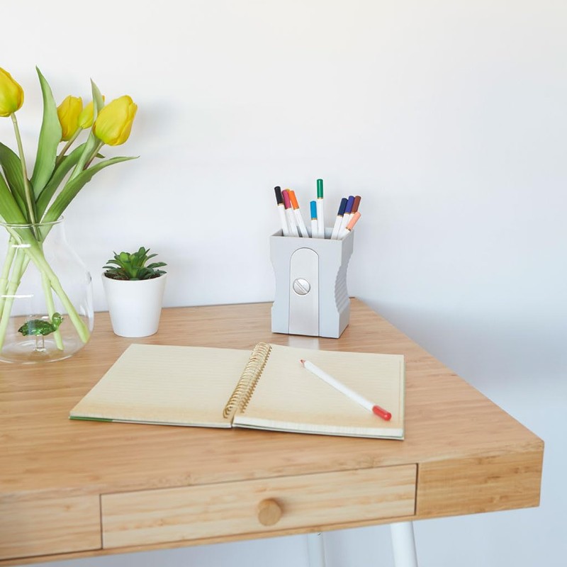 balvi Sharpener Pencil Holder Grey in the Shape of a