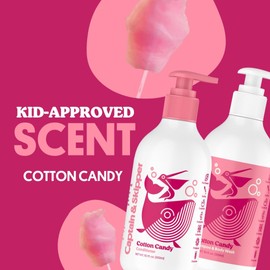 Captain & Skipper Conditioner | Kids Conditioner | Gentle Detangling & Moisturizing | For All Hair types | Sulfate Free, Dye Free, Paraben Free, Non-toxic | Cotton Candy Scent
