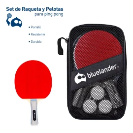 Bluelander Set De Raquetas Ping Pong Pelotas Profesional Tenis De Mesa