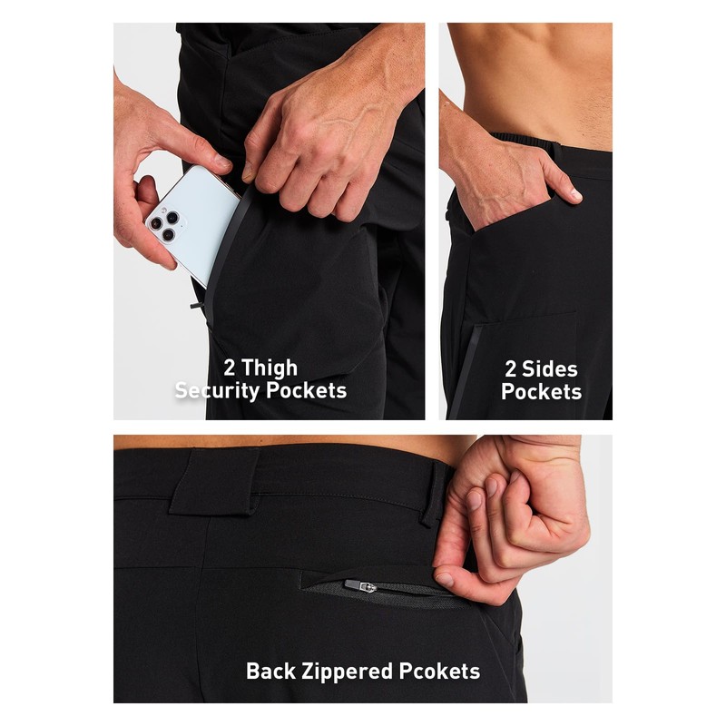 SNOWTEN Men's Hiking Stretch Pants Lightweight Work Pants Waterproof Tactical