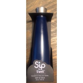 S'ip by S'well Sip by Swell Water Bottle 15 oz Stainless Steel Insulated BLUE RASPBERRY GUMMY