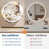 GarveeHome Round Makeup Mirror with Lights, LED Makeup Mirror with
