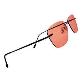 BRADDELL OPTICS Ultra Slim & Light FL-41 Rimless Glasses for Migraine and Light Sensitivity