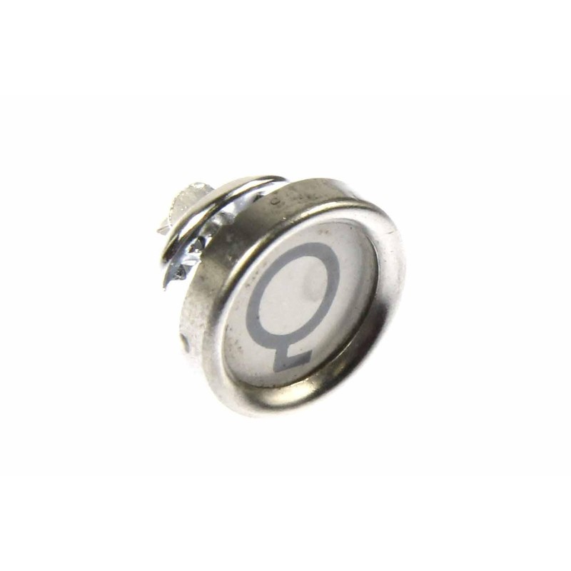 Miniblings Desired Letter ABC Brooch Pin Badge Typewriter Button White