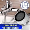 Aerator for taps with connection M18. Made of chrome-plated brass.