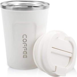 Termo para Caf Taza Porttil de Acero Inoxidable de Doble Capa con tapa a prueba de salpicaduras, Mantiene la Temperatura hasta 24 Horas, Libre de BPA 