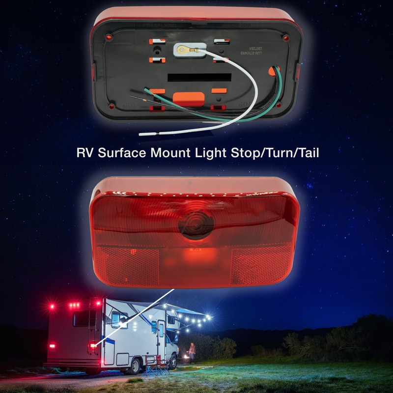 Lumitronics RV Surface Mount Light, Stop/Turn/Tail for RV, Trailer, Camper,