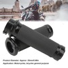 1 Pair 25mm Motocycle Handlebar Grips Black Comfortable Grasp Anodized