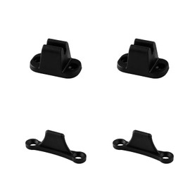 Tabanzhe Door Retainer Catch for Caravan Motorhome-2 Pairs T Shape Door Stop Lock Kit for RV Campervans Caravans Motorhomes Shutters Cabinets(Black)