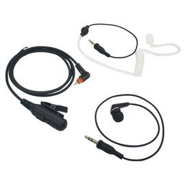 stdgove Surveillance Kit Earpiece 2.5mm Jack Slim Plug Single Pin Headset Mic Inline Ptt Ear Piece for Motorola sl300 sl7550 tlk100 sl7580e sl7590e sl3500e sl1k sl1m(to 3.5mm Aux Earbuds Earphone)
