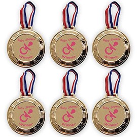 Baby Shower Party Games Winner Medals x 6 - Baby Shower Prize, Baby Shower Favours (Pin)
