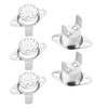 sourcing map 5pcs Bimetal Thermostat Temperature Switch 130°C 10A Normal