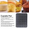 48-Cup Mini Cupcake Pan, Nonstick Round Muffin Baking Tray, Grey