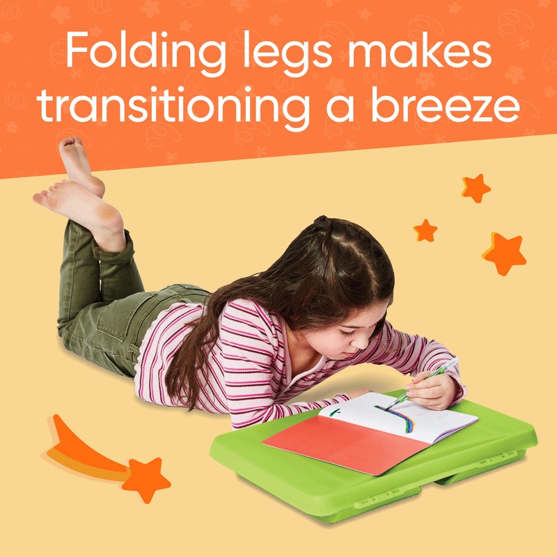 HearthSong Foldable Lap Desk for Kids with Storage - Ideal
