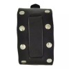 Nemesis leather cuff watch band Black with Studs - Length