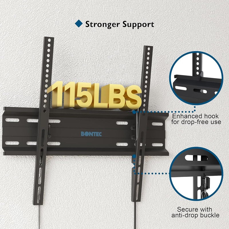 BONTEC TV Wall Mount Tilting for 23-60 inch TVs, Low