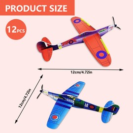 Geaanen Pack of 12 polystyrene planes for children, polystyrene planes for children, aeroplane polystyrene children, perfect as party bags for children's birthday parties