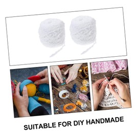 OHPHCALL 2 Rolls Professional Knitting Yarn Worsted Weight Coral Fleece Yarn for Convenient Crocheting for Household DIY Projects and Sewing