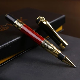HSK Luxury gift Pen Ballpoint Pens Black Refill,Classical retro style pen,Best Ball Pen Gift Set for Men & Women Professional Executive,Office,Nice Pens Classy Gift Box (Red)