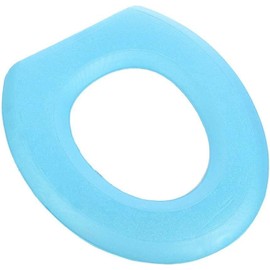 Blue Toilet Seat Cushion, Toilet Seat Cover Waterproof EVA Toilet Seat Cushion O-shape Toilet Lid Seat Cover Bathroom Accessories Easy to Install, Toilet Seats