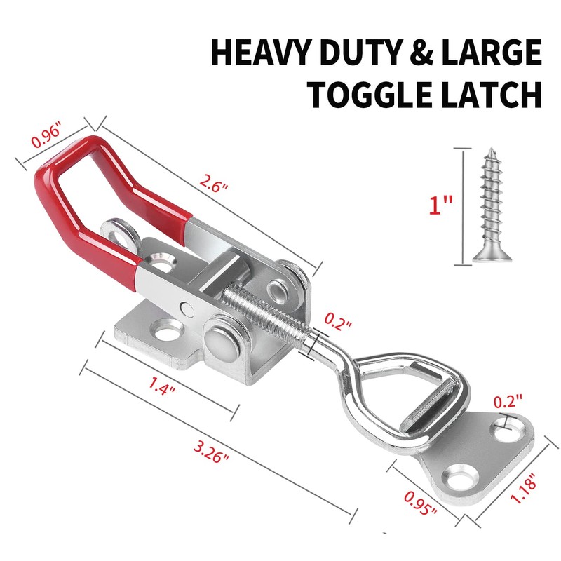 Vicuna R 8Pack Heavy Duty Toggle Latch Clamp 4002, Adjustable
